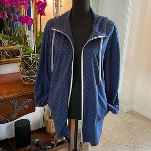 Kiton front zipper hoodie size L